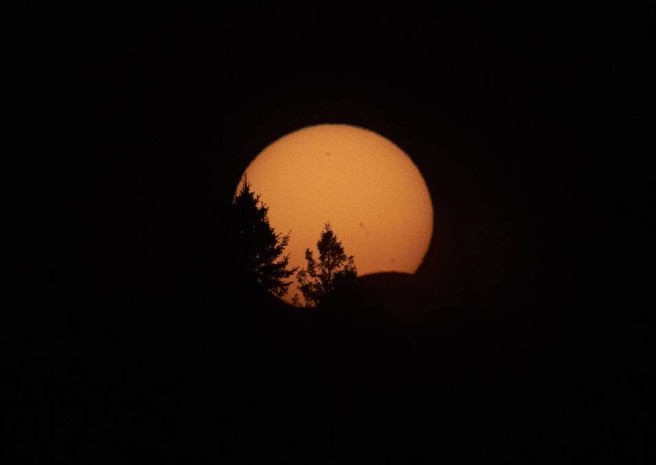 A tree silhouette is seen during a solar eclipse on Sunday May 20, 2012. Photo: Ravenshoe Group/Flickr