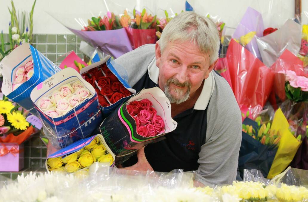 Michael Hale from Capital Flowers Plus gets ready for the Valentine's Day rush.