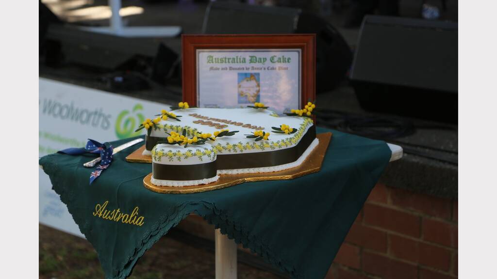 The Australia Day cake donated by Annie's Cakes.