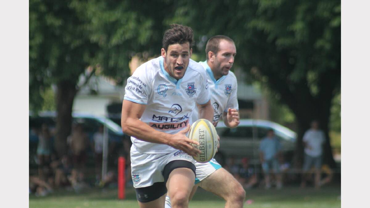 Queanbeyan Whites flyhalf Sam Windsor produced a dominant performance at last weekend's Queanbeyan Sevens tournament at Campese Field. Photo: Andrew Johnston