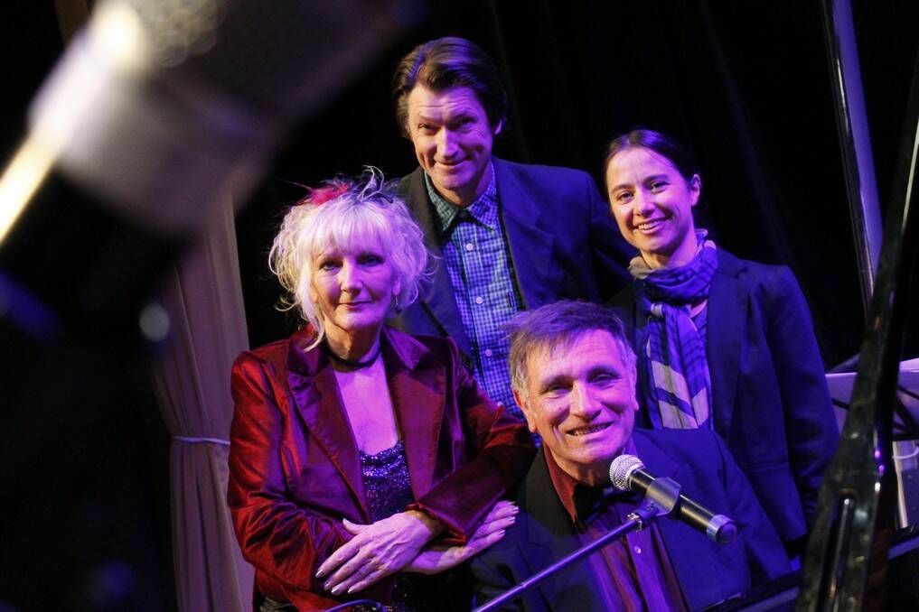 Cast of the politically inspired show Prime Time Nick Byrne, Moya Simpson, Kate Hosking and John Shortis at the Queanbeyan Performing Arts Centre in May. 