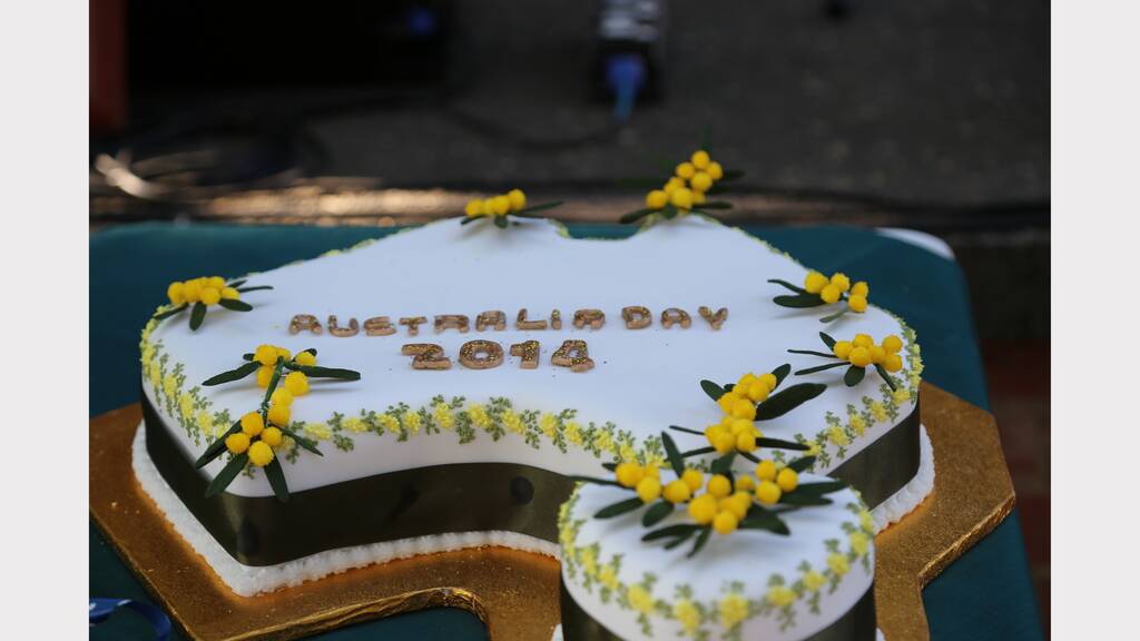 The Australia Day cake donated by Annie's Cake.