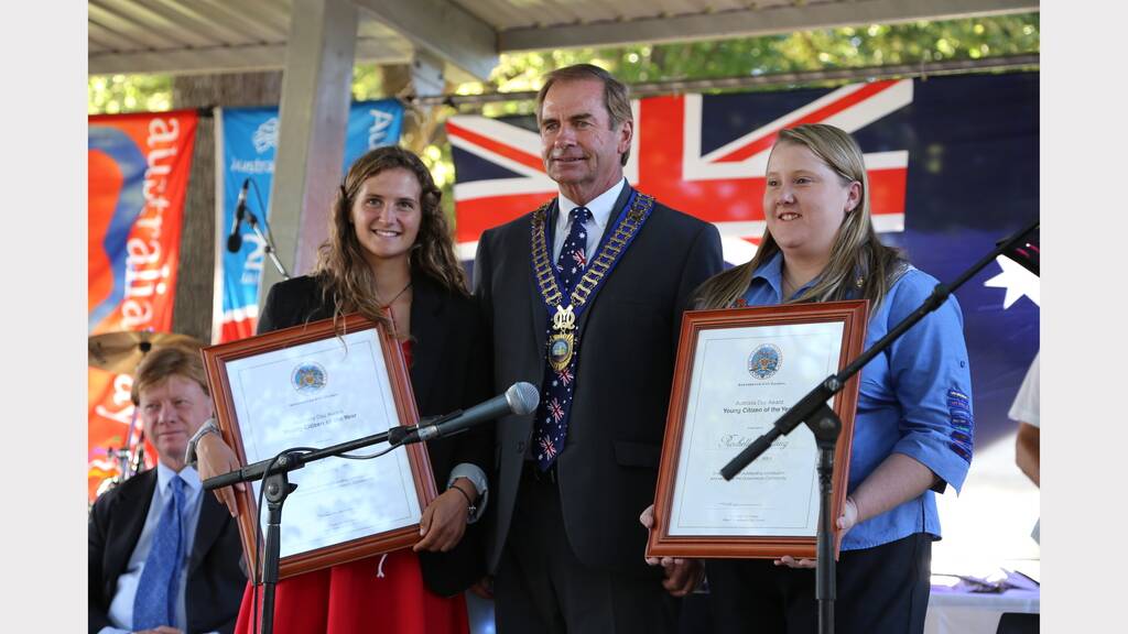 Queanbeyan Australia Day Awards - Young Citizen of the Year - Penny Slater and Rochelle Shilling.