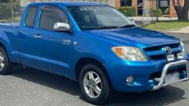 James Hunter's 2005 blue Toyota Hilux was found on a Mendooran property. Picture supplied
