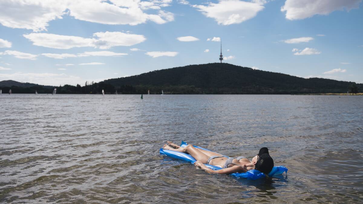Who needs a beach when you've got Lake Burley Griffin? Photo: Rohan Thomson