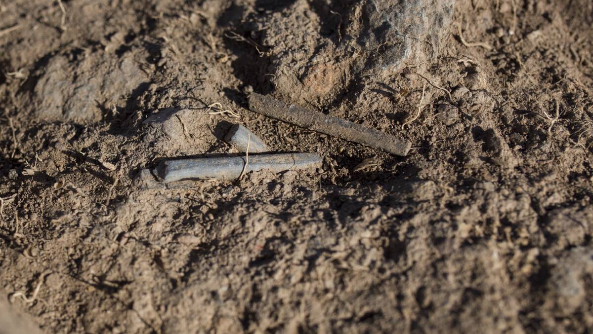 Pencils were unearthed during the excavation. Photo: Jamila Toderas