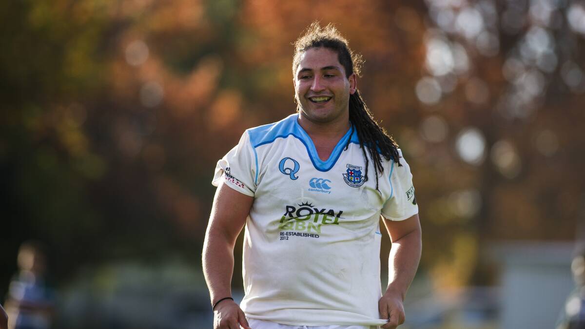 HE'S BACK: ACT Brumbies hooker Saia Fainga'a played with the Queanbeyan Whites for the first time in a decade on Saturday. Photo: Dion Georgopoulos