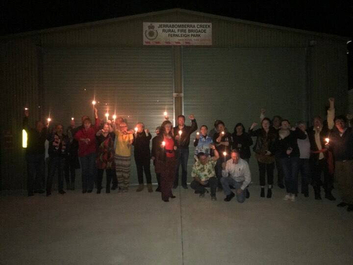 Fernleigh Park Committee hosted a candlelight vigil following 50 hours without power in a single week.