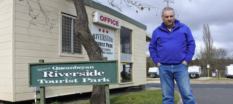 Kevin Pritzler says Queanbeyan can't afford to lose the Riverside Tourist Park. Photo file
