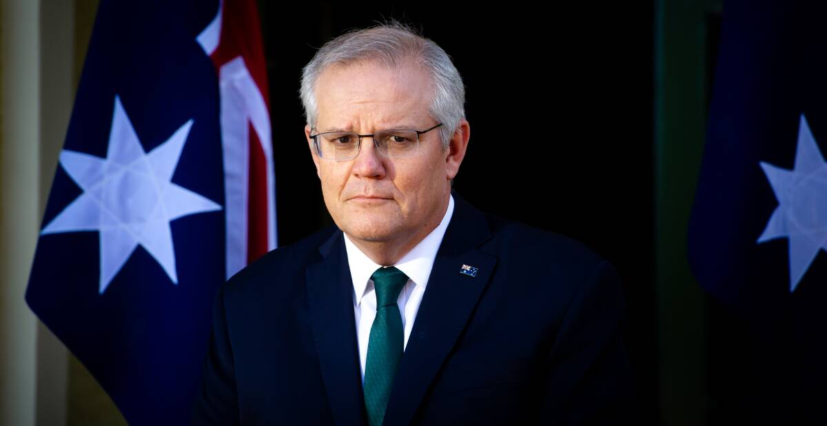 Prime Minister Scott Morrison is required to stay home at The Lodge but can attend his office in Parliament House as an essential worker under ACT government restrictions. Picture: Elesa Kurtz
