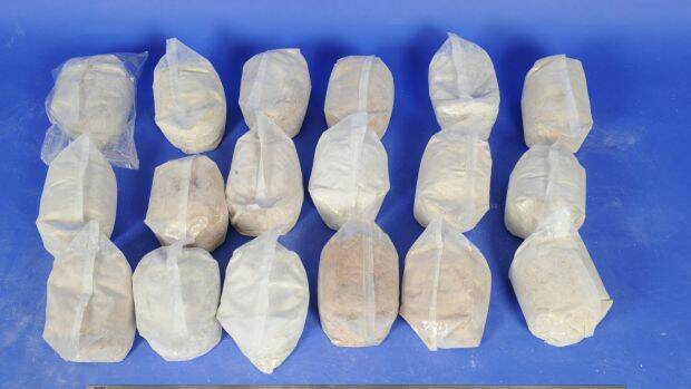 A 23-year-old Canberra man was arrested following the detection of 356kg of MDMA at a Sydney air cargo facility. Photo: Supplied