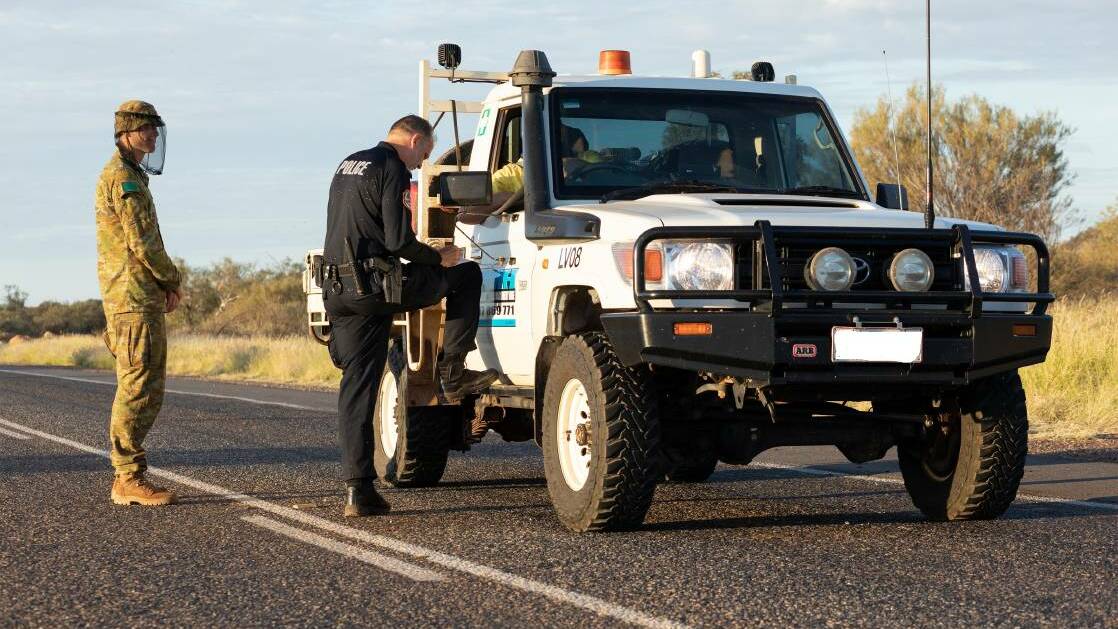 The NT's border road blocks remain. Picture: Defence Media.
