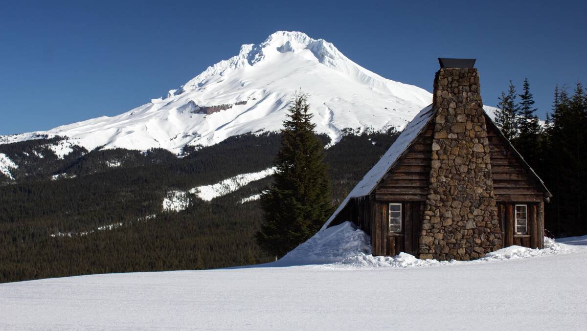 One of three diverse ski resorts on Mt Hood … Skibowl’s quaint warming hut. 