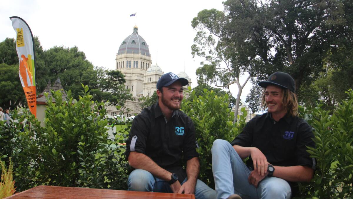 LANDSCAPE CHAMPIONS: Alexander Halls and Dougal King in Melbourne. Photo: Michael Blasch.