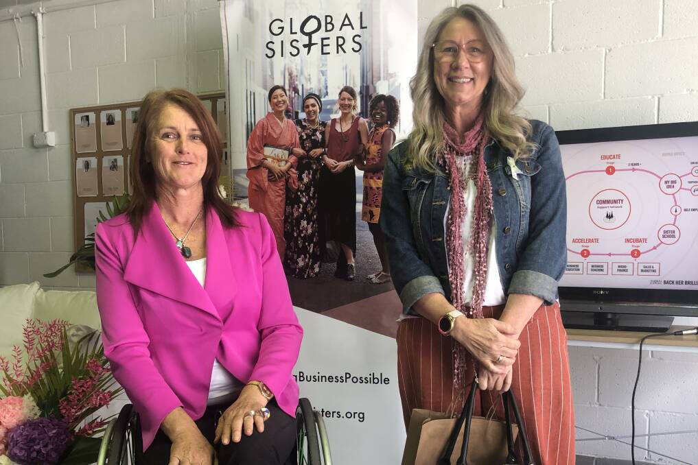 MISSING LINKS: Gosford MP Liesl Tesch (left) with Supporting Seriously Ill Kids (SSIK) founder Julieanne Bramman at the Central Coast launch of Global Sisters.
