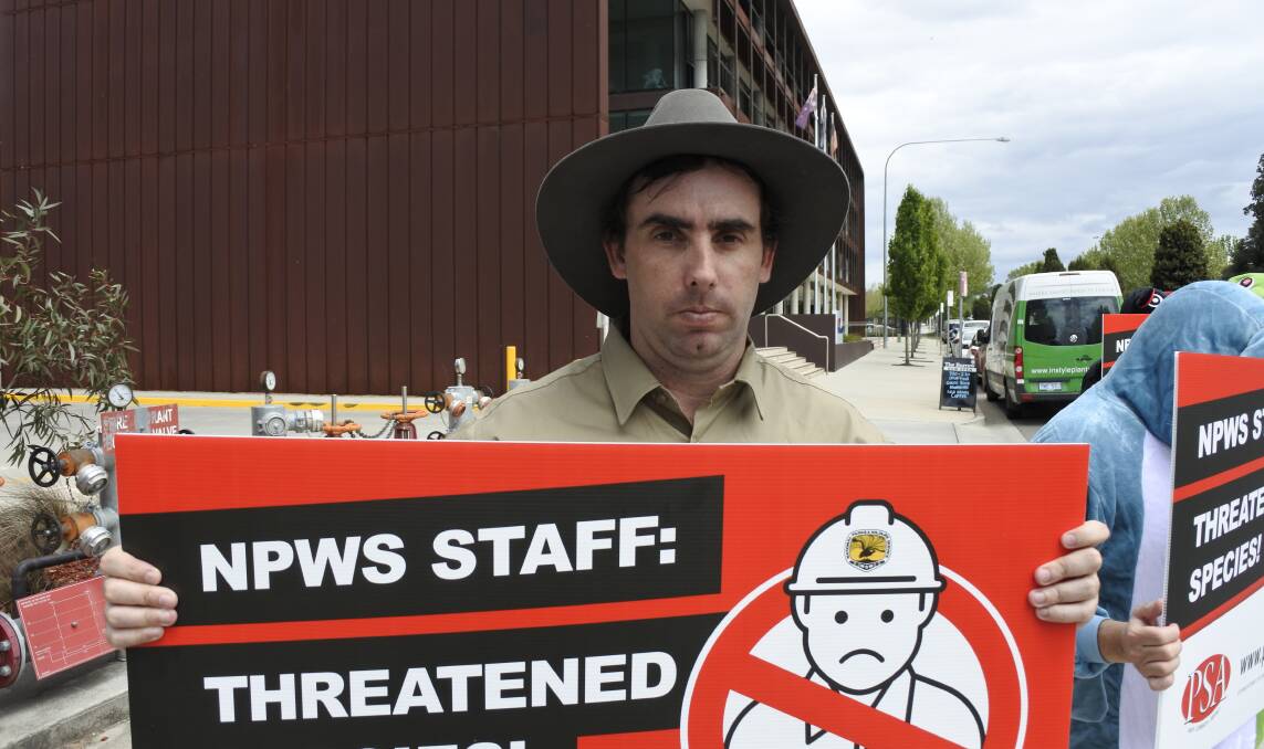 John McLoughlin of the PSA represented the dozens of NPWS rangers that could lose their jobs.