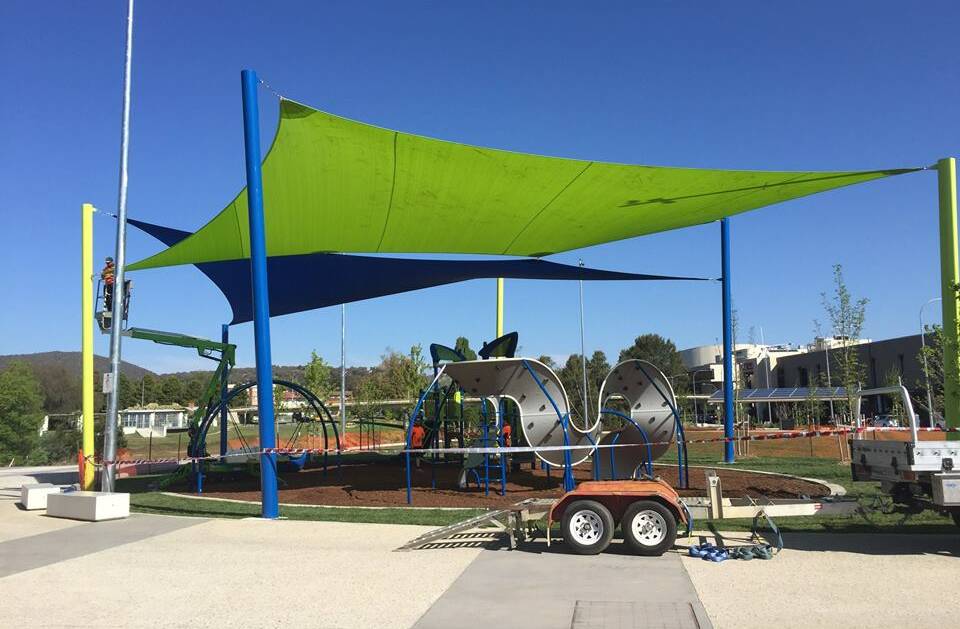 Queen Elizabeth II Park has received a new award and new shade sails this week in time for the hot weather. Photo: Tim Overall