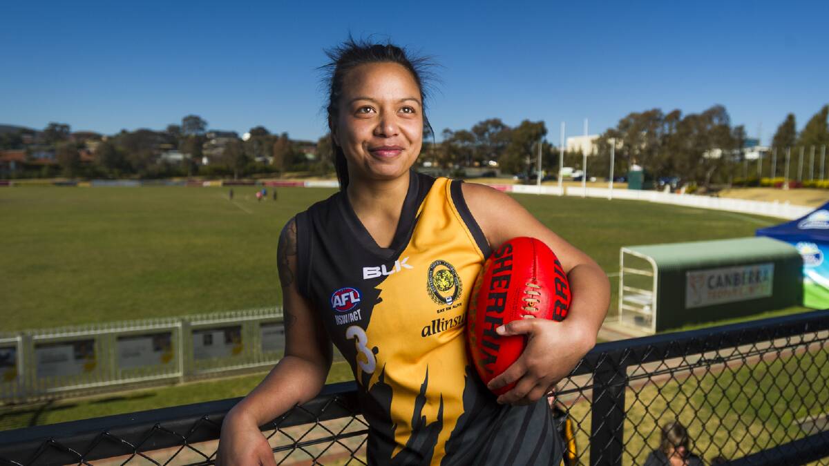 Lani Watson played her 100th game for the Queanbeyan Tigers in 2017. Photo: Dion Georgopoulos
