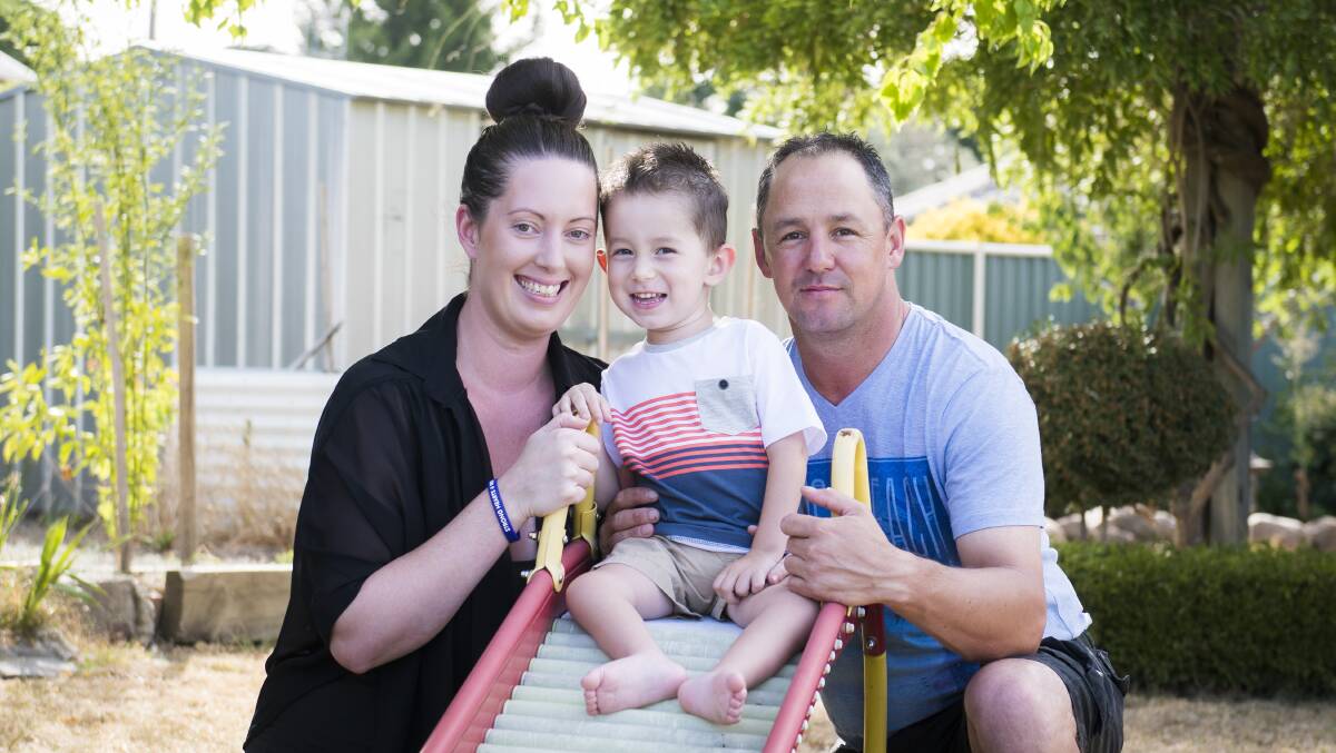 Naomi Taylor and Ben McLennan with their son William McLennan, 2. Photo: Dion Georgopoulos