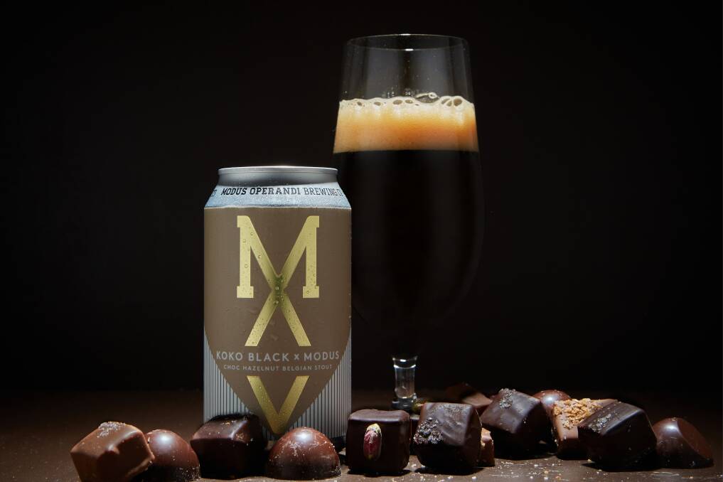 The limited-edition luxury beer from Kokoblack features hazelnut and heavenly Belgian couverture chocolate. Picture: Supplied