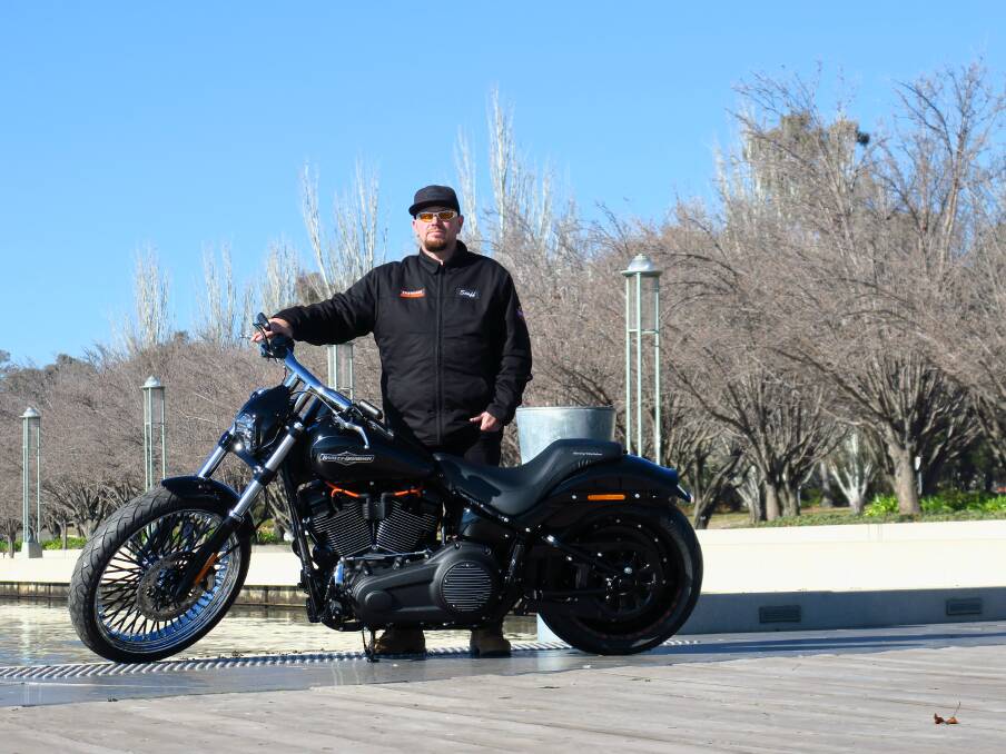 Harley's head to head: Jay Bonazza hopes to take his custom Harley-Davidson 'Trainbreak' to the international stage. Photo supplied.