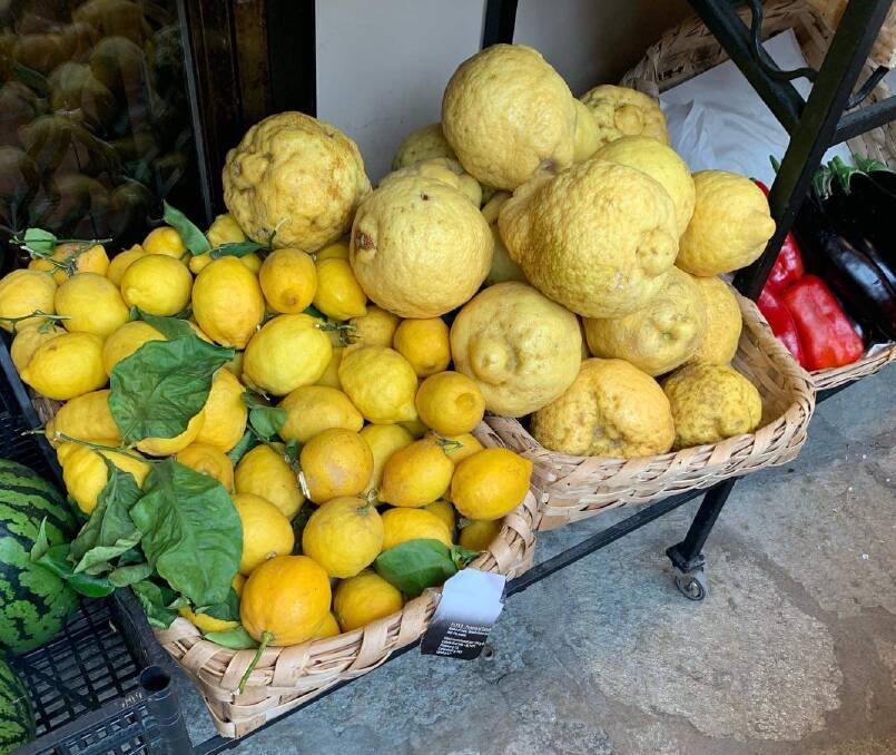 Lemons for sale on the streets of Positano