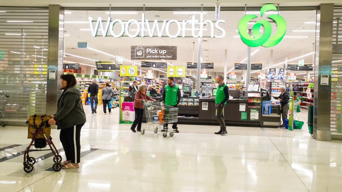 Woolworths Majura park opened its doors to the elderly and disabled between the hours of 7 and 8am. Picture: Karleen Minney