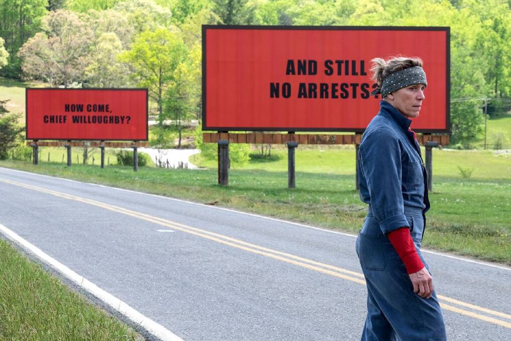 UNCOMPROMISING: Frances McDormand as a wrathful mother who wants justice for her murdered daughter.