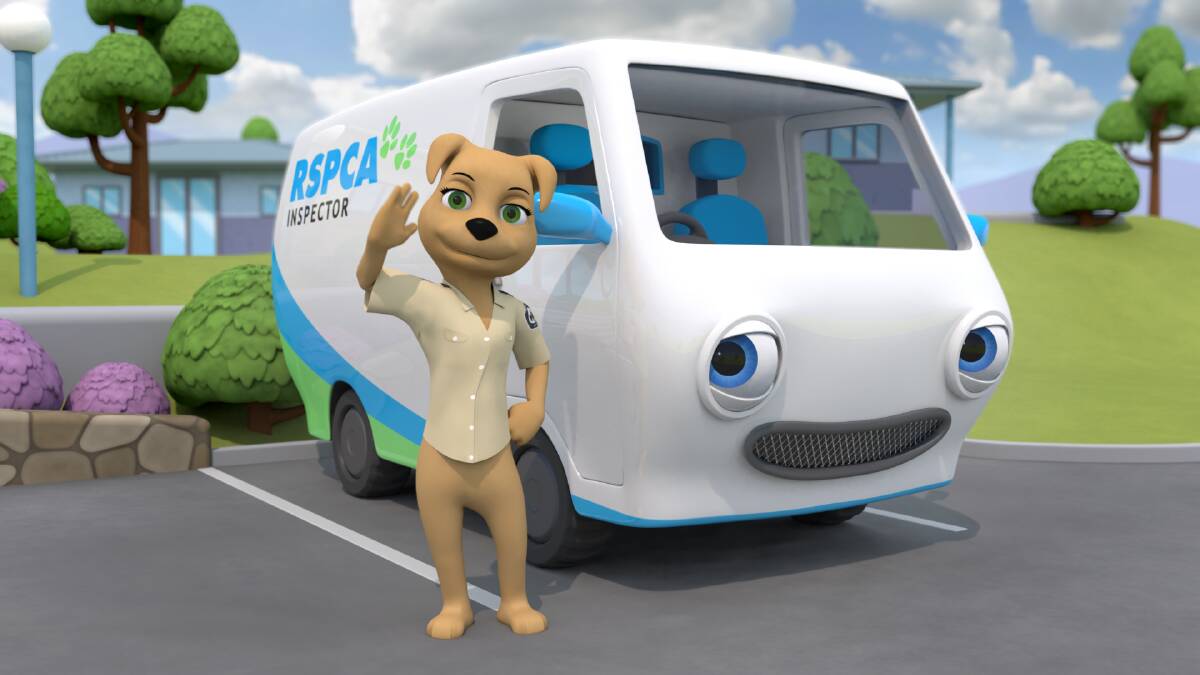 ANIMATED ANIMAL LOVE: Inspector Izzy and Ivan the Van ready to spread the anti-cruelty message to children.