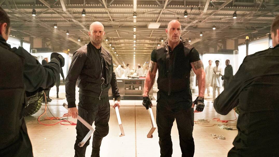 SLEDGE HAMMER: Shaw (Jason Statham) and Hobbs (Dwayne Johnson) dispose of the baddies while cracking out the funnies.