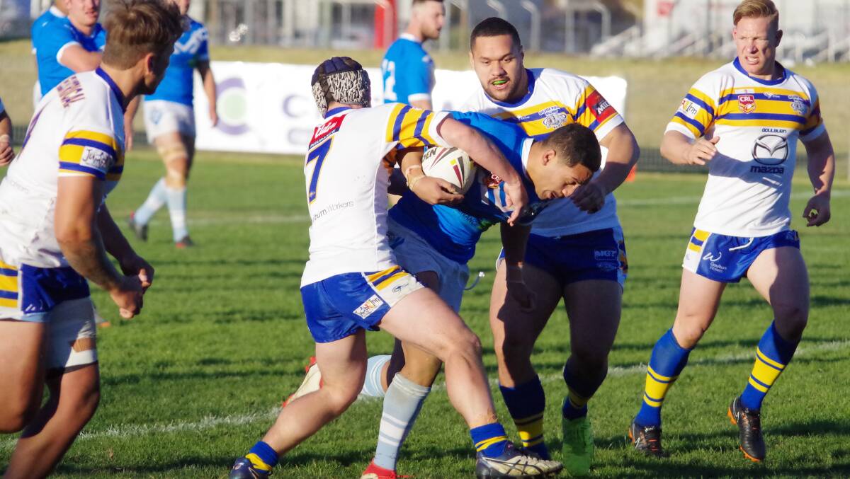 On the loose: Queanbeyan targeted a weakness they saw in Goulburn's left side defence, where they subsequently scored six tries. Photo: Darryl Fernance