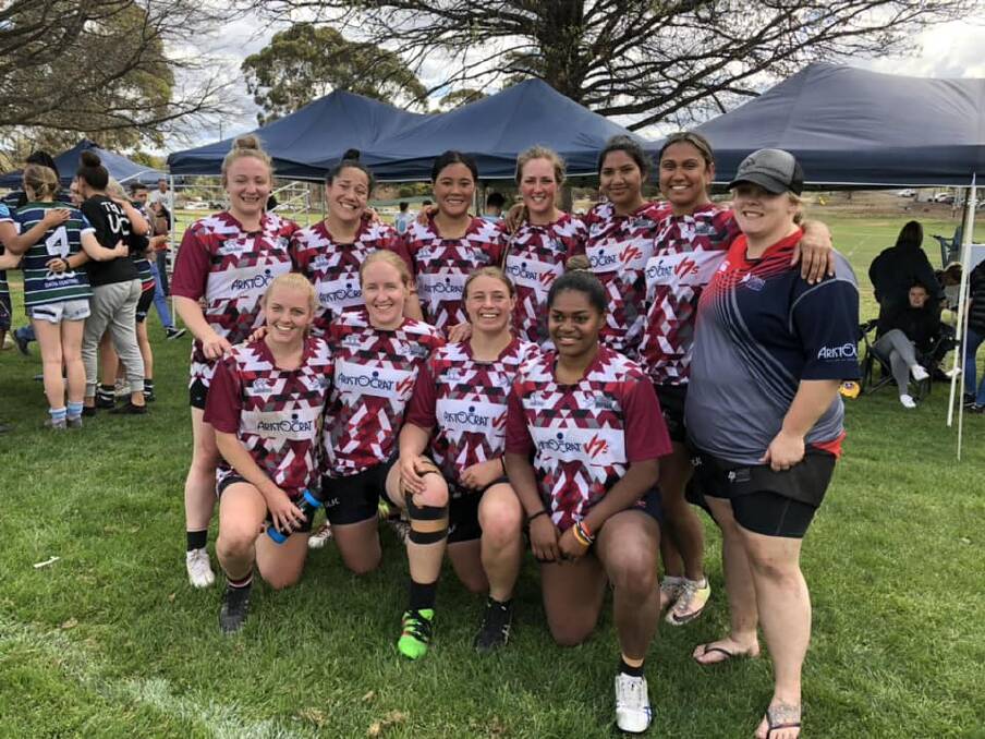 Winners: The Tuggeranong Viqueens won the women's competition comfortably, and were the best-quality side on the day. Photo: Vikings Rugby.