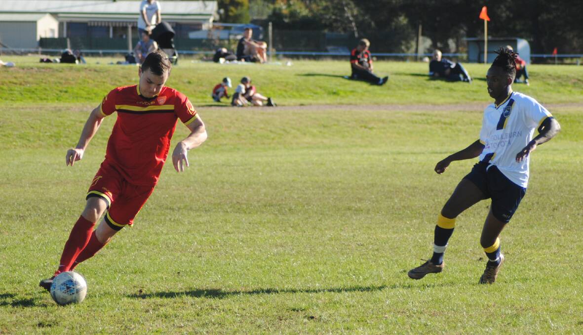 Sidestep: Both Queanbeyan City FC lost in Goulburn on Sunday. Photo: Burney Wong.