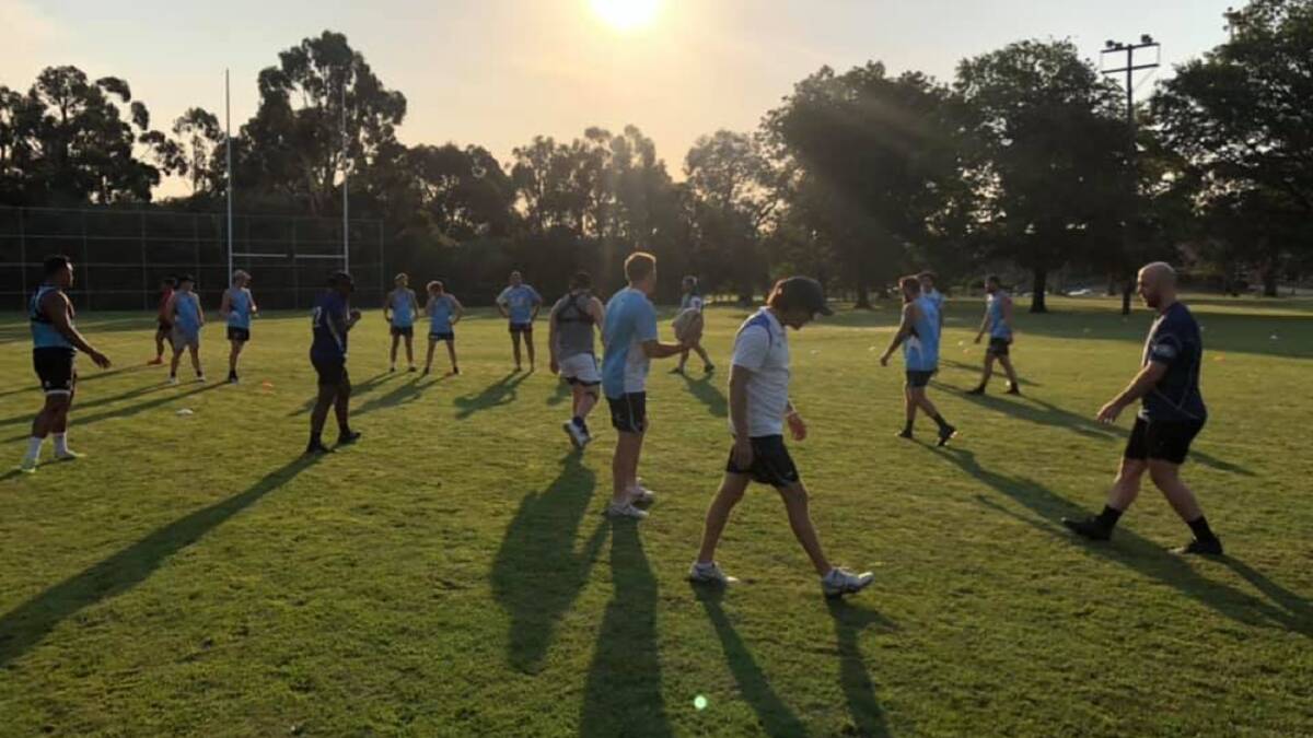 Training: The Queanbeyan Whites underwent a grueling pre-season training regime in the lead-up to their first round clash against the Canberra Royals. Photo: Queanbeyan Whites. 
