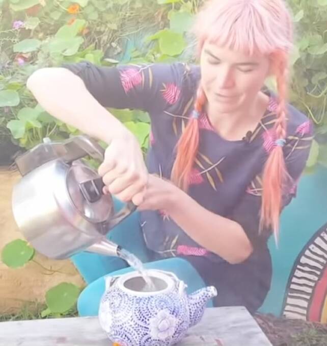 Brewing a cup of "immune-a-tea". Picture: Good Life Permaculture.
