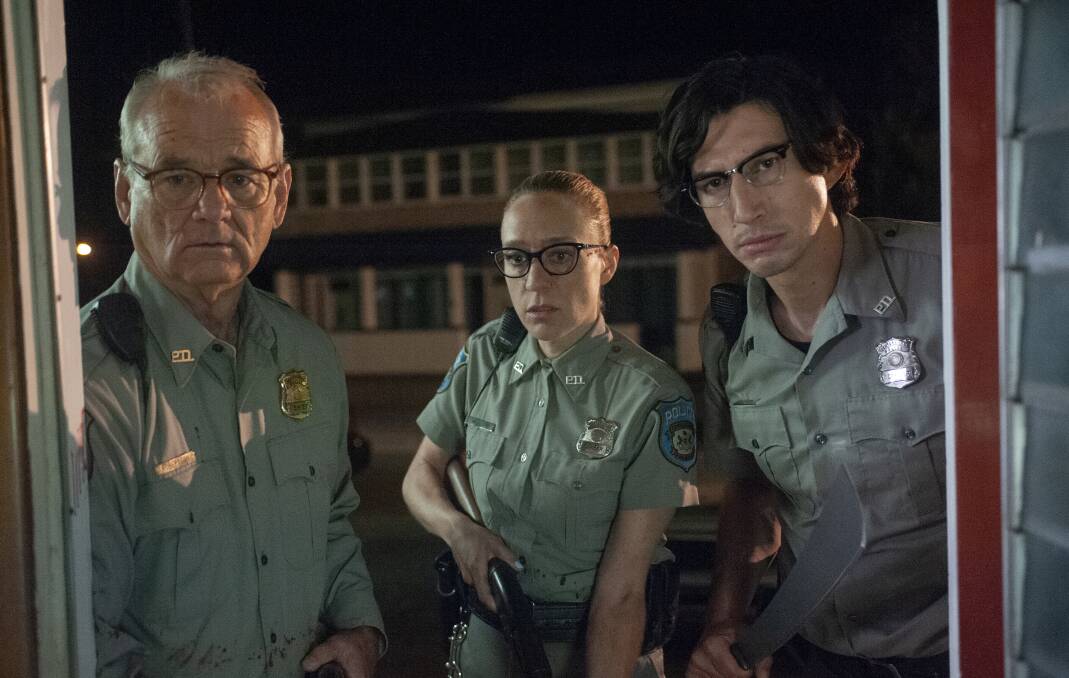 DEADPAN HUMOUR: Bill Murray, Chloe Sevigny and Adam Driver as officers Robertson, Morrison and Peterson in 'The Dead Don't Die'.
