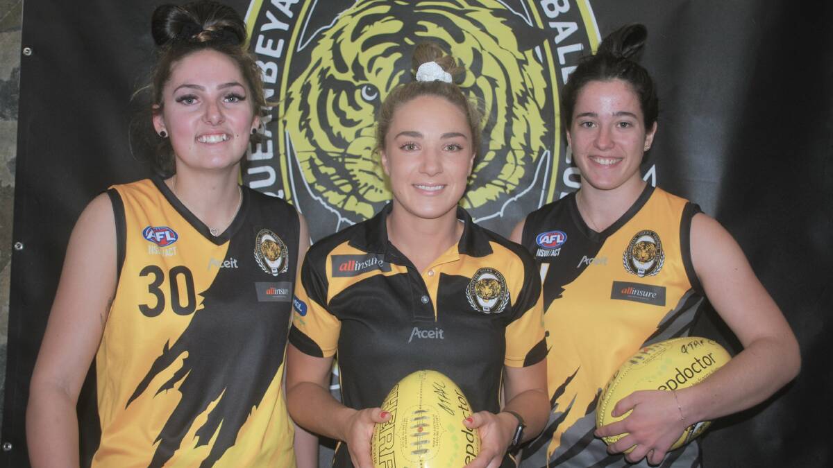 Lexi Hamilton, Hannah Dunn and Jackie Parry have all been drafted to AFLW sides. Photo, Phil Mayne