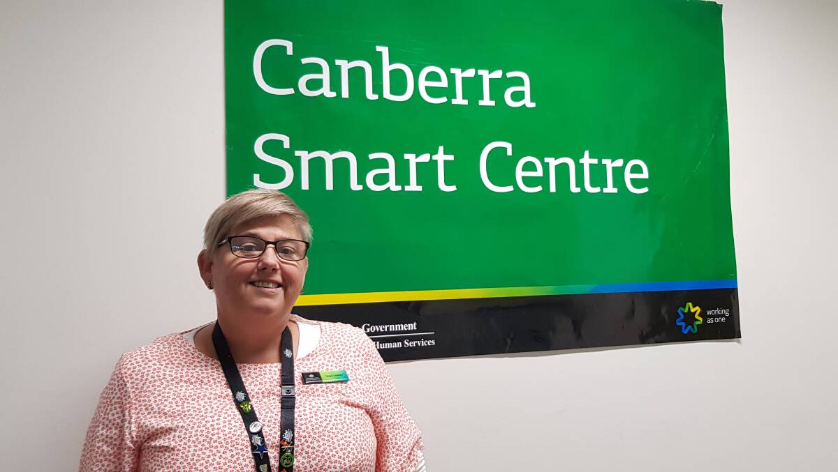 Canberra Smart Centre service manager Tanya Lindsey has recently received recognition for 20 years with Human Services. Photo supplied