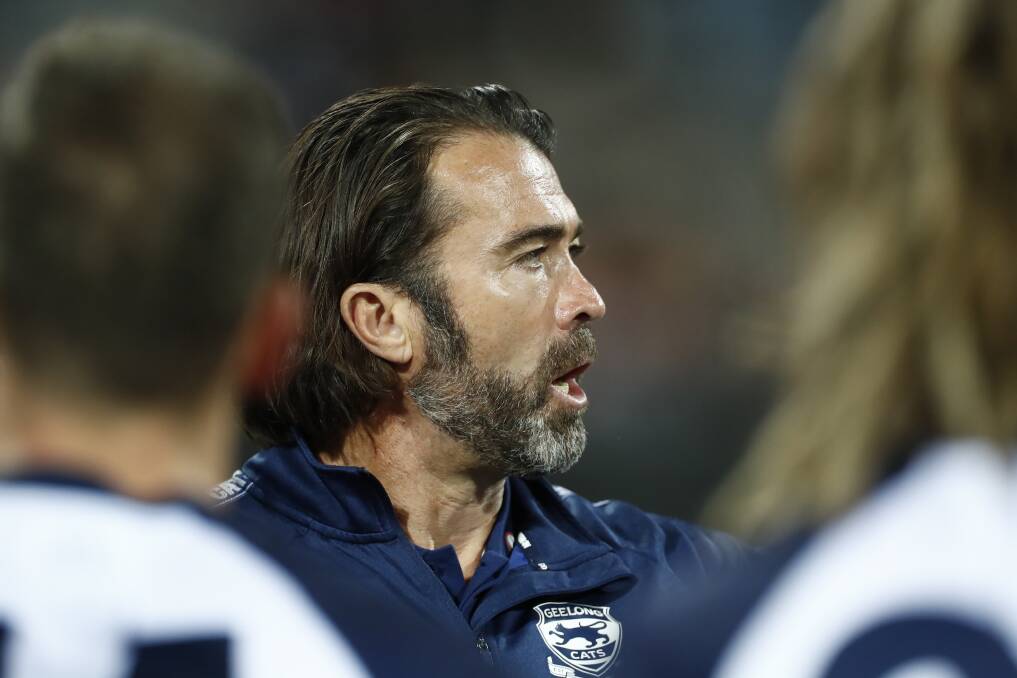 Chris Scott's Geelong looks set for another top-four finish, but many questions remain unanswered. Photo: Darrian Traynor/Getty Images