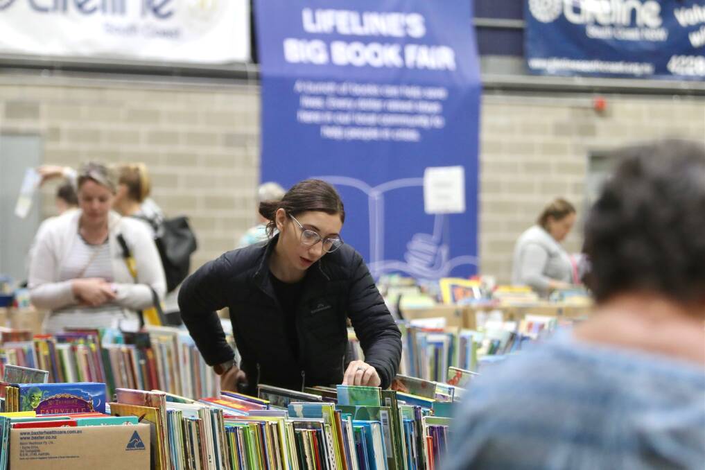 CHARITY: Melinda Johnston was among the customers at Lifeline South Coast's Big Book Fair fundraiser on Friday. Picture: Adam McLean