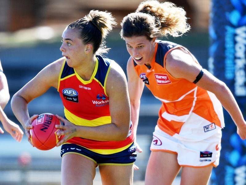 Ebony Marinoff (l) has been hit with a record AFLW suspension for forceful front-on conduct.