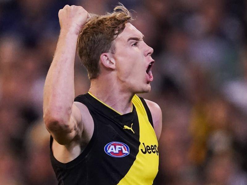 Tom Lynch kicked five goals as Richmond ended Geelong's season with a 19-point victory at the MCG.