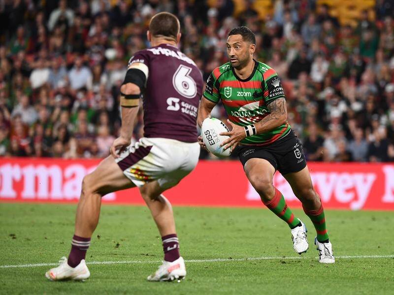 Benji Marshall in action for the Rabbitohs as he ended a 16-year wait to play in a grand final.