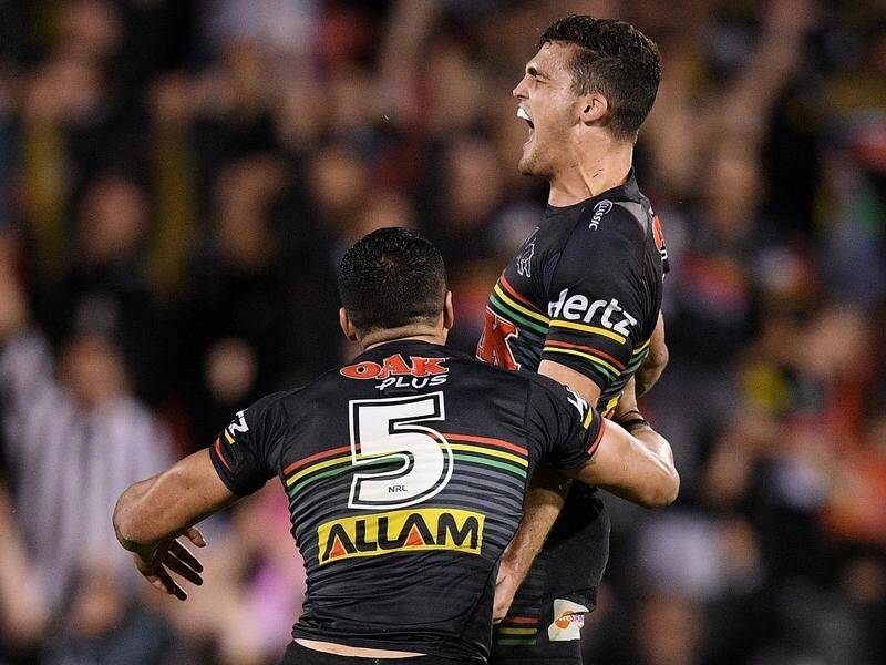 Nathan Cleary nailed the decisive field goal for Penrith in golden point against the Wests Tigers.