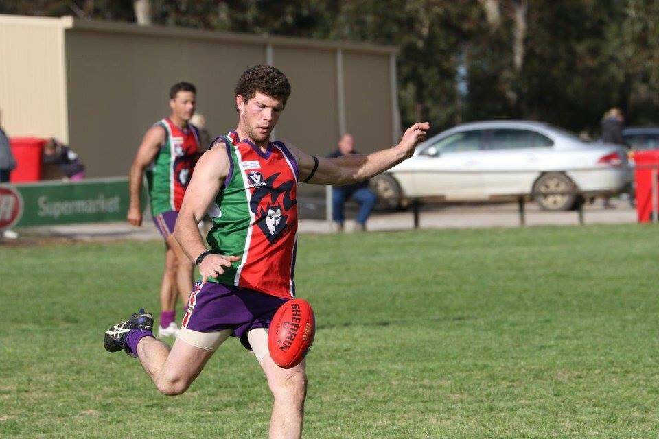 Josh Bryce playing with the Jerilderie Demons in the NSW Riverina. Photo: Supplied.