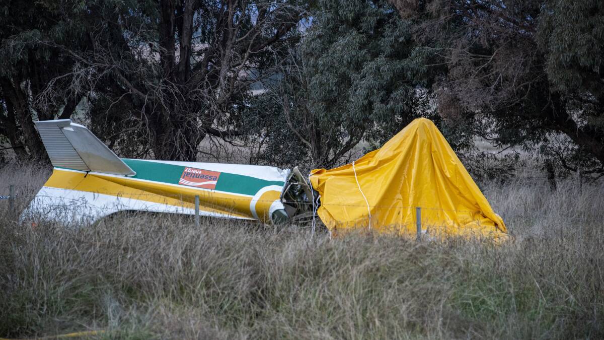  Two people have died after a plane crashed in a paddock near Sutton. Picture: OnScene ACT