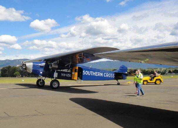 Southern Cross II on the tarmac at Shellharbour Airport. Picture: HARS
