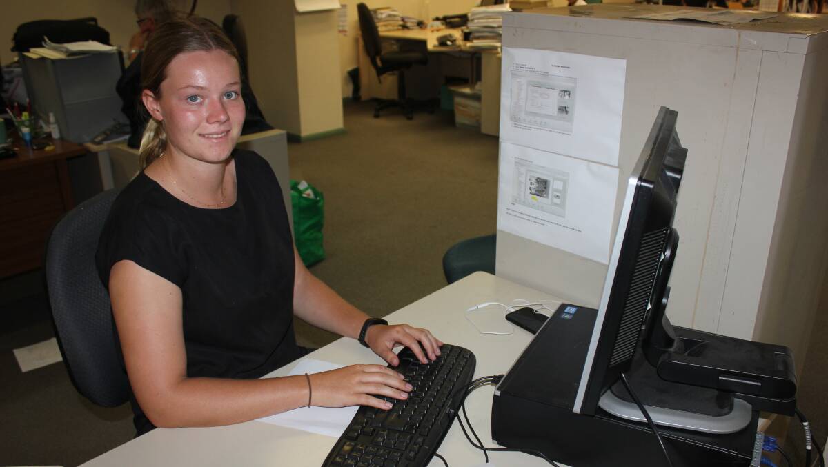 Xanthe Gregory during an internship at the Goulburn Post.