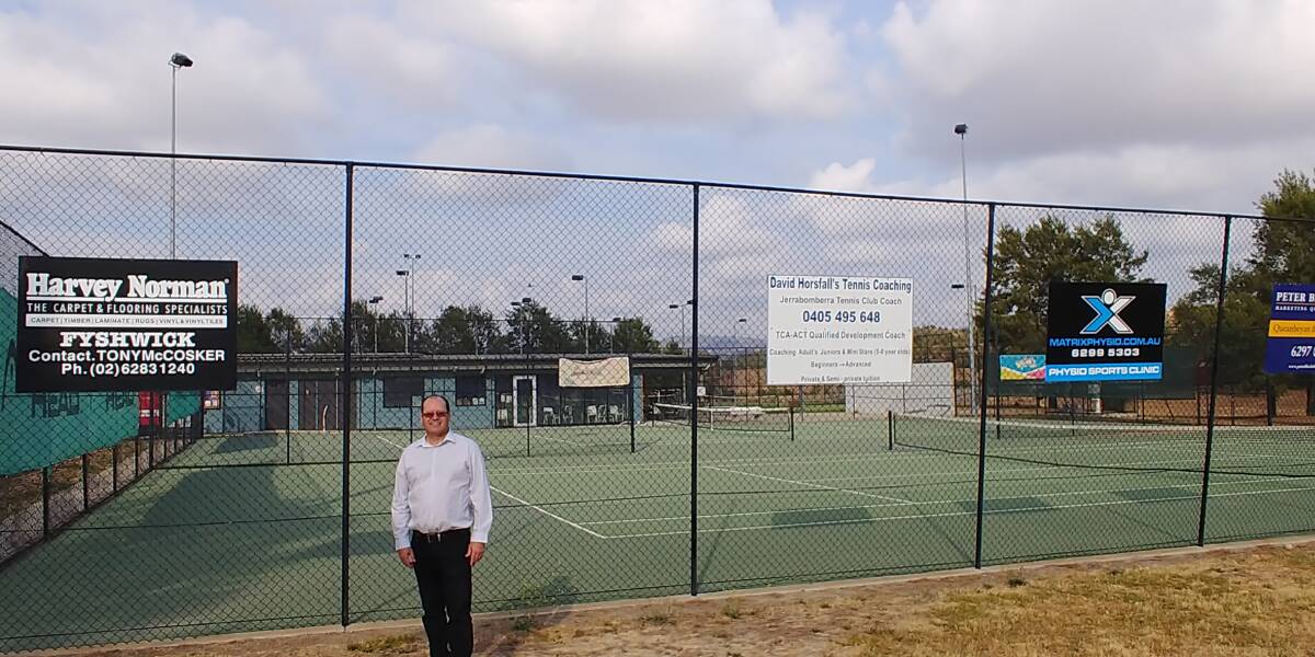 Funded: Jerrabomberra Tennis Club president Peter Terwee is excited for the upgrades to get underway. Photo: Peter Terwee. 