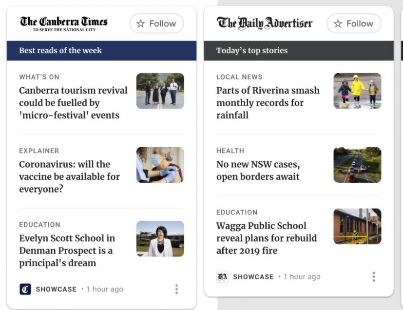 Google News Showcase allows news publishers to curate their journalism for users rather than relying solely on Google's algorithm to surface their articles.
